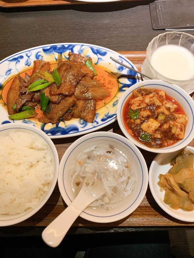 回鍋肉定食＋ミニ麻婆豆腐